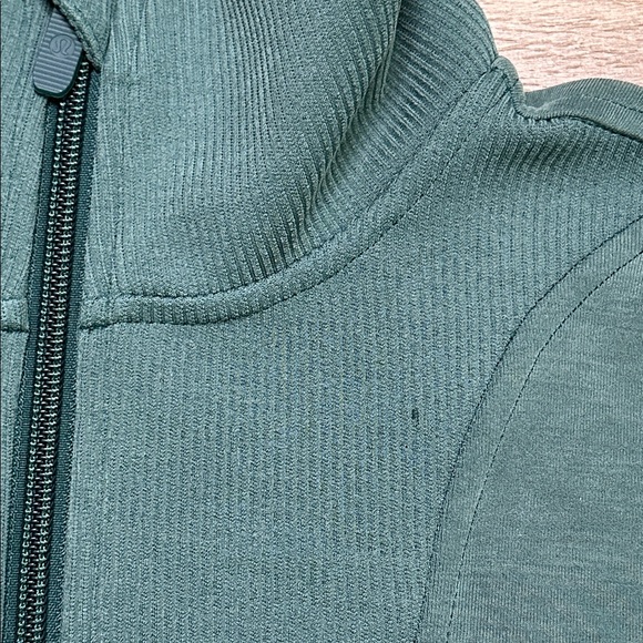Lululemon Brushed Softstreme Ribbed Half Zip Pullover Green Jasper (Flaw) Size 4 - Picture 15 of 15